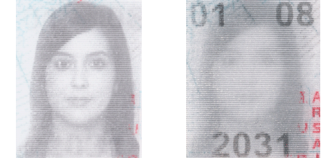 Beispielbild des Gesichtsbilds und des Gültigkeitsdatums im Wechsel